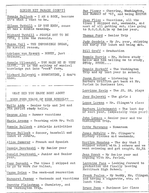 Junior and Senior Year